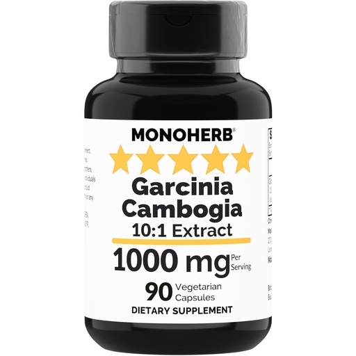 [BRSROGQTOEIG2H3U] Garcinia Cambogia 1000 mg - 90 Veg Capsules - High Potency 10:1 Extract