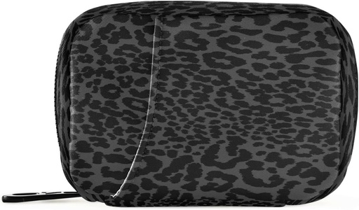 [BRSRMBTQCF5RECI2] xigua Leopard Black Pill Box 7 diena Travel Pill Cases Bag,weekly Portable Pill Organizators Bag ar zipper vitamīnu piedevas zivju eļļa