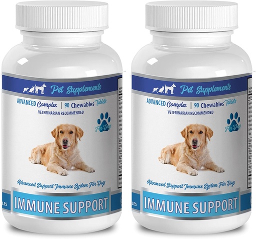 [BRSWGELQPMBAIELO] pet Immune Strengthener - Advanced Immune System Support - CHEWABLE - for Dogs - ashwagandha for Dogs - 2 Bottle (180 Chews)