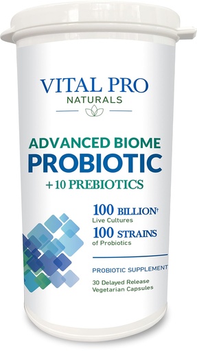 [BRSW2ZQOAB5Q22TB] Vital Pro Naturals - Advanced Biome Probiotic Plus Prebiotics 30 Capsules
