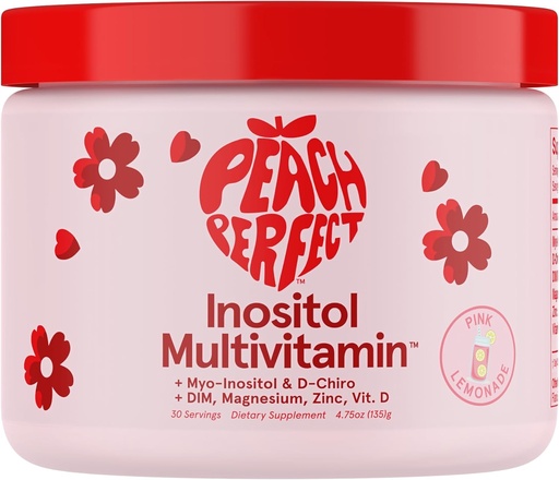 [BRSRAGTQCMJR62TH] Perzik Perfect Inositol Poeder Multivitamine, Roze Limonade Smaak 