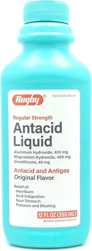 [BRSW2BI6O4FR4EL5] Laboratórios de Rugby Antiácido líquido Resistência regular Hidroxido de alumínio 400 mg Hidroxido de magnésio 400 mg Simethicone 40 mg Antiácido e Antigas Flavor Original (Pack of 1)