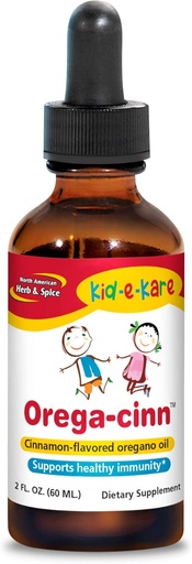 [BRSWIZYPOYOGMGY7] Pohjois-Amerikkalainen Herb & Spice Kid.e.Kare Orega-Cinn, Cinnamon Flavor - 2 fl. oz. - Great-Masting Immuuni tuki - Soothes Mucus Membranes - Wild Oregano Oil - Ei-GMO - 120 Yhteensä