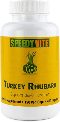 [BRSWGZQYO56REDQY] SpeedyVite® Turkey Rhubarb Formula | Supports Bowel Function* | Colon Detox and Cleanse Formula | Contains Cascara Sagrada, Senna, Psyllium, Aloe Vera, Slippery Elm and More (1x 120 Veg Caps)