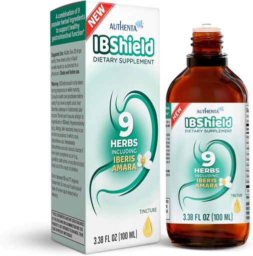 [BRSROEDQBADQADLG] IBShield Tincture 100ml ← 6+3=9 Herbs  Iberis Amara, Peppermint, Chamomile, Lemon Balm, Caraway, Licorice, Angelica, Celandine &amp; Mary's Thistle ← Original Herbal Formula Supports Digestive Wellness