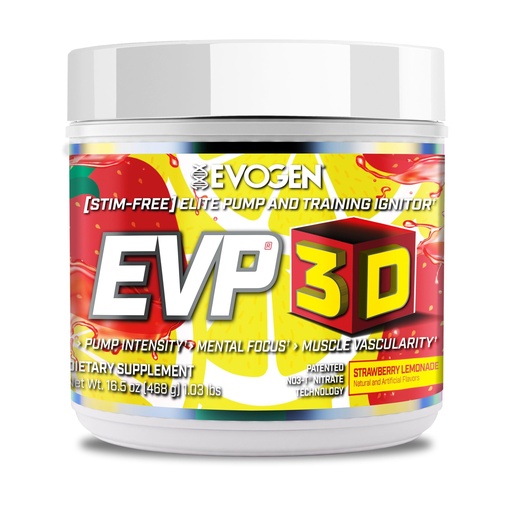 [BRSROHYRCQAWKCY4] Evogen EVP 3D - Stim Free Pre Workout Powder for Men & Women | Sugar Free Non Stim Preworkout with Beta Alanine and Creatine for Energy & Pump | Strawberry Lemonade | 40 Servings