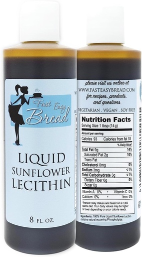 [BRSWGAYFCMCGE3QY] Fast Easy Bread Pure Sunflower Lecithin Liquid Food Grade for Baking and Cooking