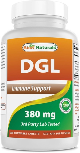 [BRSWKYIZCZ6WE2DY] Best Naturals DGL Chewable 380 mg 180 Tablets