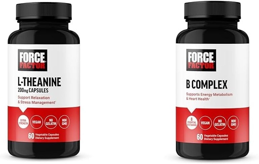[BRSRAY33AF5GKG34] Yüksək Faktoru L Theanine 200mg və Vitamin B Kompleksi əlavə, 60 Capsules