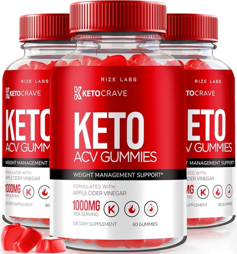 [BRSROAQ5AUPAGFYZ] rize labs (Pack of 3 Ketocrave Keto ACV Gummies, for Advanced Weight Loss, Maximum Strength Supplement, Gomitas Reviews (180 Gummies)