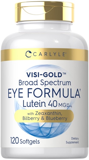 [BRSWY2TYDJ6RGHTX] Carlyle Eye Health Supplement | 120 Softgels | with Lutein 40mg, Zeaxanthin, Bilberry and Blueberry | Broad Spectrum Eye Support Vitamins | Non-GMO, Gluten Free Formula