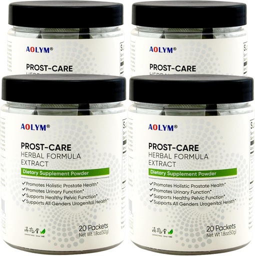 [BRSWYHANAR7W2A3O] Prost-Care Multi Target Natural Herbal Fórmula 4000 mg, Mejorar el flujo urinario saludable, promover el bienestar pélvico y la función urinaria, mejorar la salud de la próstata para el hombre 20 paquetes / botella (Pack de 4)