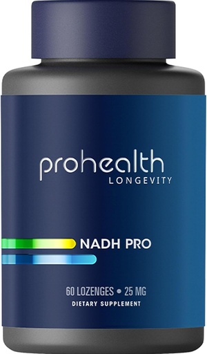 [BRSWGHDYOANWAADH] ProHealth NADH Pro - Boost NAD+ (25 mg, 60 Fast-Acting lozenges) Boost Energy, Memory and Focus 