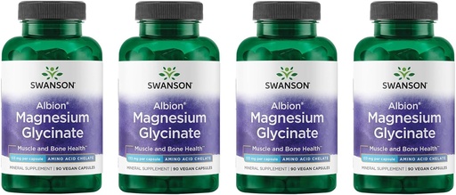 [BRSRM2YBCN6QM3DD] Swanson Chelated Magnezyum 133 Milligram 90 Capsules (4 Pack)