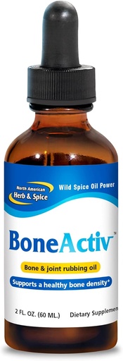 [BRSWKZICCIIRQHDE] North American Herb & Spice BoneActiv - 2 fl. oz. - Bone & Joint Rubbing Oil - Supports Healthy Bones - Non-GMO, Vegan - 346 Servings