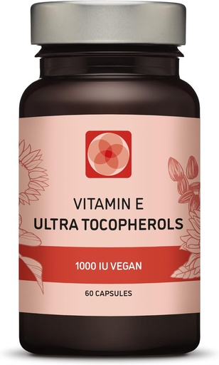 [BRSRMAI7PMIA22TL] Vitamin E 1000 IE Ultra Tokoferol 450 mg vitamin E Vegan – alle 4 tokoferoler - Alfa Tokoferol + Beta Tokopherol + Gamma Tokoferol + Delta Tokoferol– Unikt d Alpha (180)