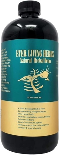 [BRSWKZAZCAAGO3AZ] Natuurlijke Herbal Detox met Moringa voor voedingsstoffen en diepe reiniging met Neem, Burdockroot, Dandelion 32 oz.