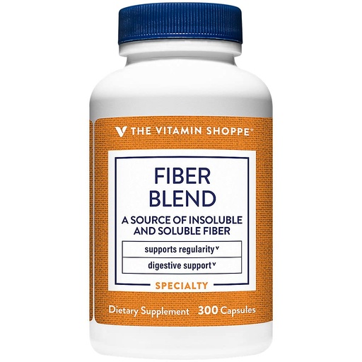 [BRSWIYTYOEDROCTC] The Vitamin Shoppe Fiber Blend, Natural Source Insoluble and (300 Capsules)