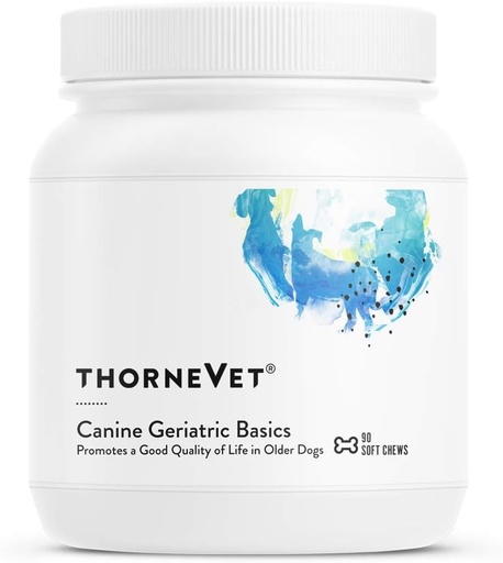 [BRSWY2YBOIDWOET6] ThorneVET Canine Geriatric Basics – Senior Dog Multi-Vitamin/Mineral Formula Supports Healthy Cognition, Joints, and Eyes, 90 Soft Chews