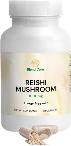 [BRSROGDRAUGRQFDV] Extracto Reishi orgánico Reishi Capsules - Mejorar el sueño, Anti-Fatiga, Salud cardiovascular, Apoyo Inmunitario, Alivio del estrés, Vegan - No GMO