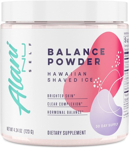 [BRSW2HQNA4CAMADO] Alani Nu Balance Powder Hawaiian Shaved ICE | Supplement for Women | Hormonal Support | Weight Management and Clear Complexion | Gluten Free | Vegan | Sugar Free | 30 Servings