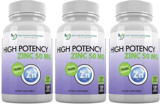 [BRSRMAYZO4DQKE3J] Zinc 50mg - Zinc Picolinate Immune Health Support Supplement 360 Veggie Capsules for Adults and Kids Vitamin, Well-Absorbed High Potency Pure Zinc Supplements - 50mg Per Serving