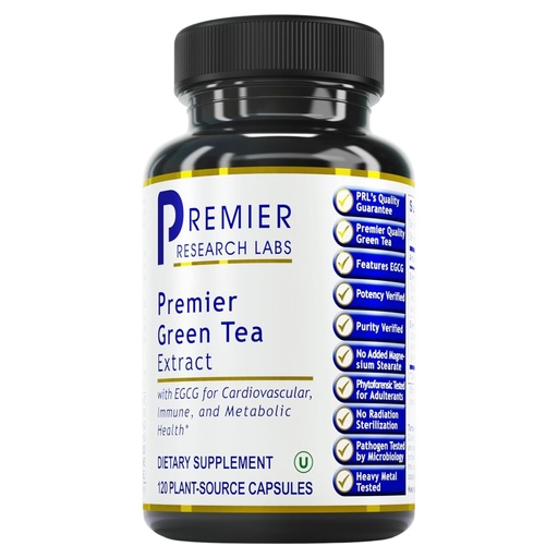 [BRSWYBLYBNYBSHLL] Premier Research Labs Premier Green Tea Extract - Green Tea Capsules, Green Tea Extract Pills, Green Tea Supplement with ECGC, Camellia Sinensis, Pure, Vegan Friendly - 120 Vegetarian Capsules