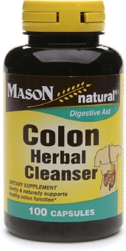 [BRSWIF3QBUIQAH32] MASON NATURAL Herbal Colon Cleanser, 300 Gün təchizatı, Təhlükəsiz Fibers, Probiyotiks və Herbs ilə Dietary Supplement Supports Digestive Health, 3 Paket