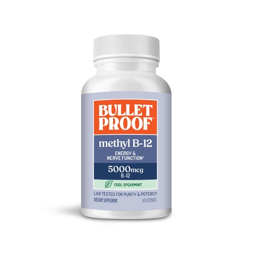 [BRSWKHY4CYDAIHA4] Bulletproof Cool Spearmint Methyl B-12 Lozenges, 60 Count, Supplement for Energy and Nerve Function