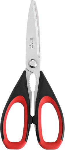 [BRSWY2QLPJYA2E3L] LIVINGO Kitchen Scissors Heavy Duty, 8.5 inch Dishwasher Safe Ultra Sharp Premium Heavy Duty Kitchen Shears, Multi Purpose Cooking Scissors Stainless Steel