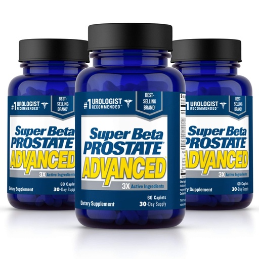[BRSWGELRAB5R42YV] SUPER BETA PROSTATE Advanced – Reduce Bathroom Trips, Promote Sleep, Support Bladder Emptying. Prostate Supplement for Men with Beta Sitosterol, not Saw Palmetto (180 Caplets, 3-Pack)