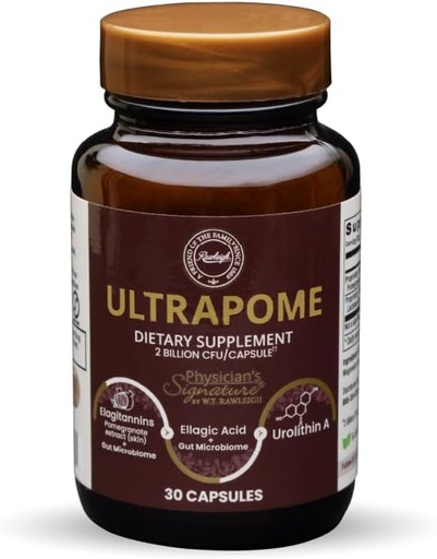 [BRSWGGIKBN7BGCLG] Rawleigh Ultrapome: 30 Vegetarian Capsules, Pomegranates + Live Cultures/Microbiome, Ellagitannins, Urolithin A Supplement, Cellular Health Complex for Mitochondrial Health, Mitophagy, Energy Support