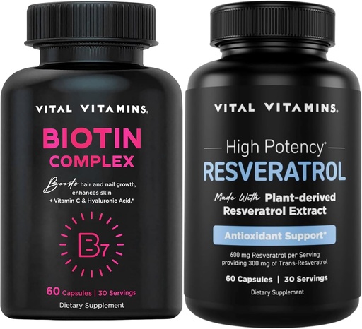 [BRSRAAD2PIFBSCTG] Vitální vitaminy Komplexní Biotin Kapsle + Resveratrol Kapsle