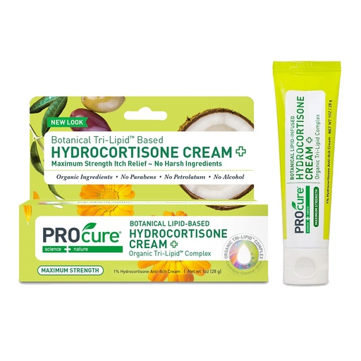 [BRSWECATO55AEF3V] PROcure Maximum Strength Hydrocortisone Cream – 1% Hydrocortisone with Organic Calendula, Coconut Oil & Olive Oil – Itch, Rash & Redness Relief