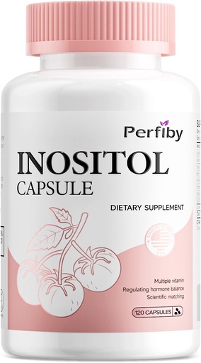 [BRSRAHY7DEPBQCDB] Inositol Supplement, Myo-Inositol & D-Chiro Capsules with Folate, Vitamin D, Regulate Menstrual Cycle & Ovarian Support - 120 Count, 60-Day Supply
