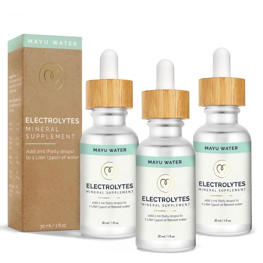 [BRSRA2QFB4JQ4CDZ] MAYU Concentrated Electrolyte Drops, 3 Bottles, Vital Electrolytes & Hydration, 494mg of Electrolytes per Serving, 80+ Trace Minerals, Third-Party Tested, Exceeds EU Standards, No Additives