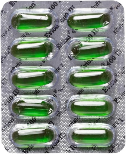 [BRSWKZAMCQFGIDI3] 50 Evion Capsules Vitamin E for Glowing Face, Strong Hair, Acne, Nails, Glowing Skin 400mg