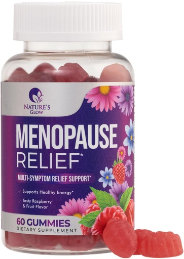 [BRSRMEACOUBB4E3B] Menopause Supplement for Women - Complete Multi-Benefit Menopause Relief Gummy for Mild Hot Flashes & Night Sweats, Natural Balance & Energy Support, Menopausal Vitamins, Gluten Free - 60 Gummies