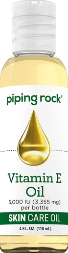 [BRSWIHQFBZ4QOAI5] Piping Rock Vitamin E Oil | 5000 IU | 4 fl oz | for Skin, Face, Hair, & Nails | Nourishing Supplement