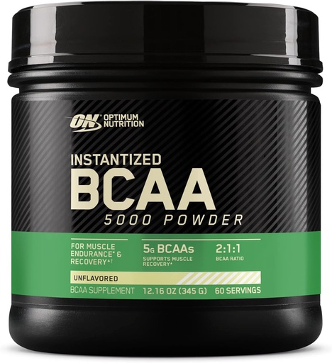 [BRSWIHIIPN6RYHT4] Optimum Nutrition Instantized BCAA 5000mg Powder, Unflavored, Keto Friendly, 60 Servings