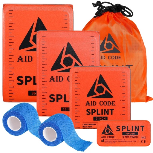 [BRSRAZY6BZ5WC2DF] First Aid Splint 36" X 4.3",Emergency Splint Kit for Arm Leg Broken Bones Fracture,Ideal for Sports, Home, First Aid Refill and Pets (4 pack combo)