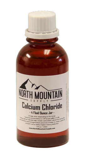 [BRSROGILDIIRQCIZ] North Mountain Supply Liquid Calcium Chloride - Add to Pasteurized Milk for Higher Cheese Production - 4 Fluid Ounces - Made in Italy!