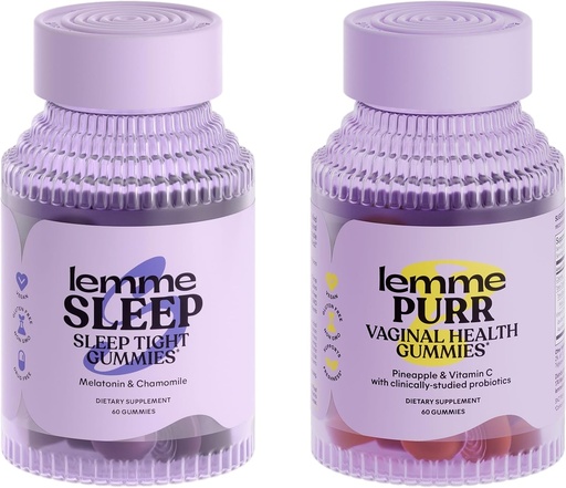 [BRSROBIZCN5BOET7] Lemme sleep " Purr Bundle - sleep Gummies, a Drug-Free nighttime Aid " Purr Vaginal Probiotic Gummies for Women - Gluten Free, Gelatin Free, Non-GMO - 60 count each