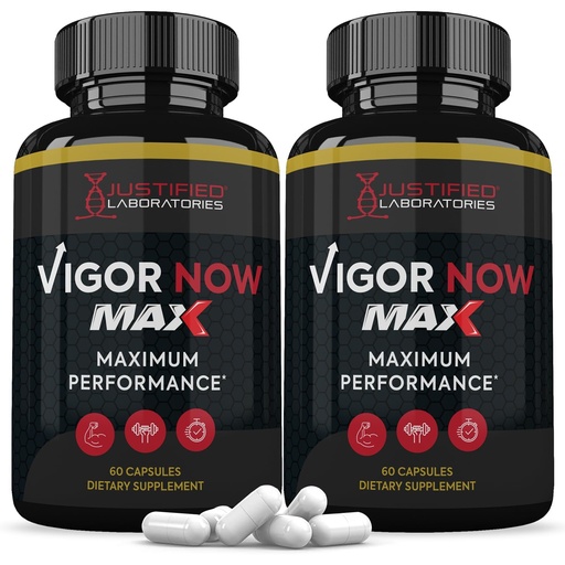 [BRSW2BAECQBRS2T2] (2 Pack) Vigor Now Max 1600MG Advanced Men's Health Formula 120 Capsules