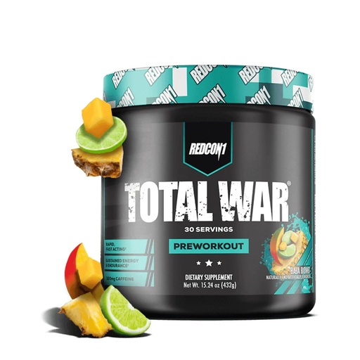 [BRSRO232AEARYE36] REDCON1 Total War Pre Workout Powder | Baja Bomb | 320mg Caffeine + Citrulline Malate + Beta Alanine (30 Servings)