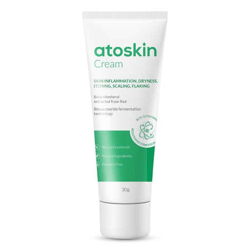 [BRSRAGIRBYPBGA3J] Atoskin Eczema Cream, Psoriasis & Folliculitis Soothing Lotion, For Drying, Itching and Dermatitis Irritation, Gentle Moisturizer For Adults & Kids with Shea Butter & Sweet Almond Oil (1.01 Oz)
