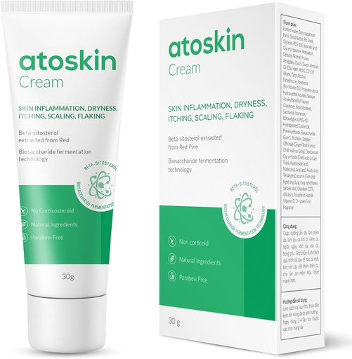 [BRSRAGIRBYPBGA3J] Atoskin Eczema Cream, Psoriasis & Folliculitis Soothing Lotion, For Drying, Itching and Dermatitis Irritation, Gentle Moisturizer For Adults & Kids with Shea Butter & Sweet Amandelolie (1.01 Oz)