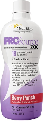[BRSWGFIYO4MQ2ALF] Medtrition ProSource Zac Berry Energy Punch (Pack of 4 Bottles)