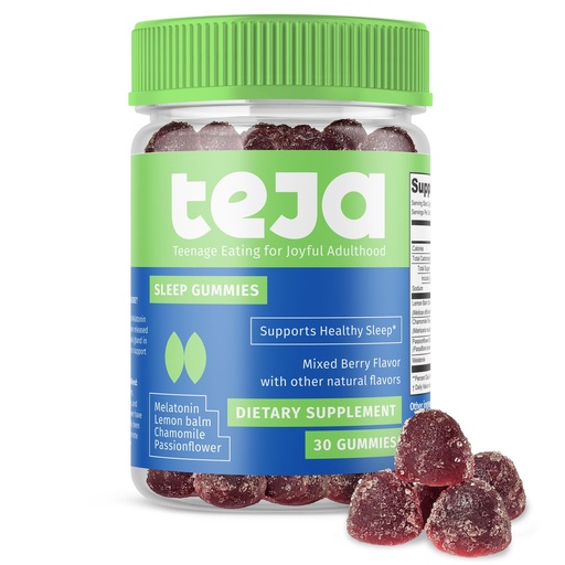 [BRSROZALO55R6DTX] TEJA Sleep Support Gummies for Teens and Adults, 0.3mg Melatonin Chewable Gummy, Melatonin Chewable, 30 Gummies