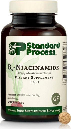 [BRSWIZYLBJ6R2GDI] Standard Process B6-Niacinamide - Support Energy Metabolism & Heart Health - Aids Digestive & Blood Circulatory Systems - Gluten-Free, Non-Dairy & Non-Soy - 90 Tablets (90 Servings)